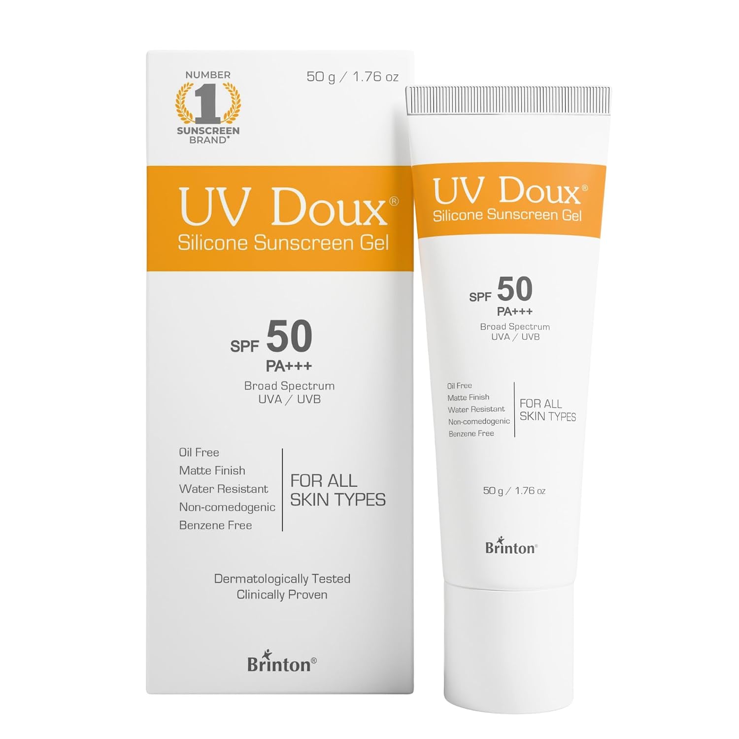 UV Doux  | Gold Silicone Sunscreen Gel |  SPF 50 | PA +++